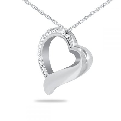 Shimmering Heart Silver Pendant