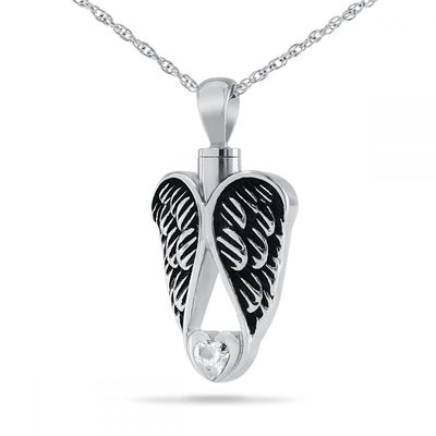 Silver Winged Heart Pendant