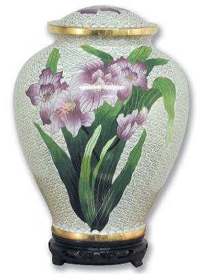 Iris Cloisonne Urn