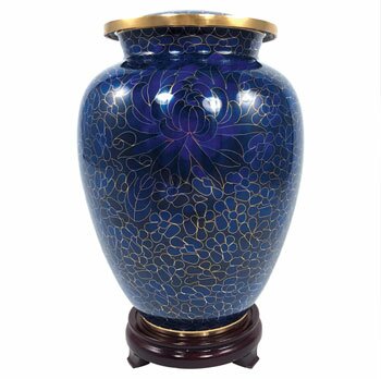 Indigo Cloisonne Urn
