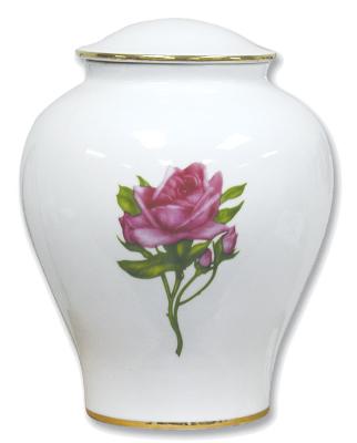 Rose Porcelain Urn