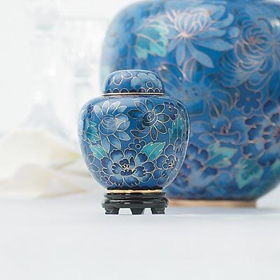 Blue Sapphire Cloisonne Keepsake Urn