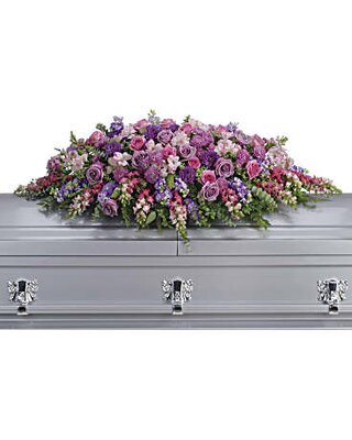 Lavender Tribute Casket Spray